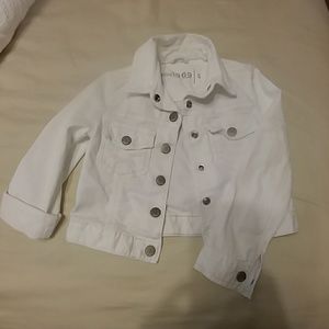 Kids white jean jacket